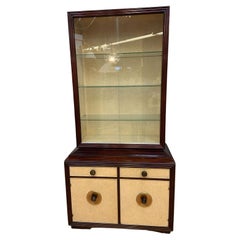 Art Deco Paul Frankl for Johnson Furniture Mahogany and Cork Buffet Cabinet