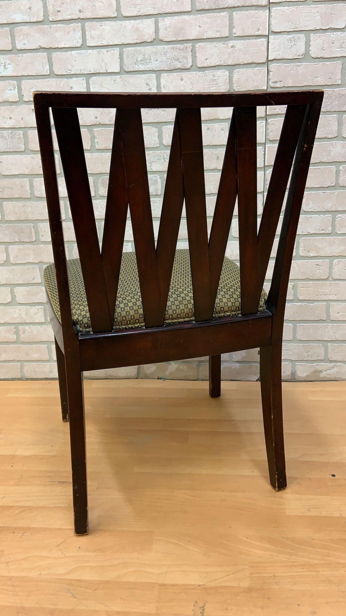 Art Deco Paul Frankl for Johnson Furniture Mahogany and Cork Dining 9 Piece Set For Sale 12