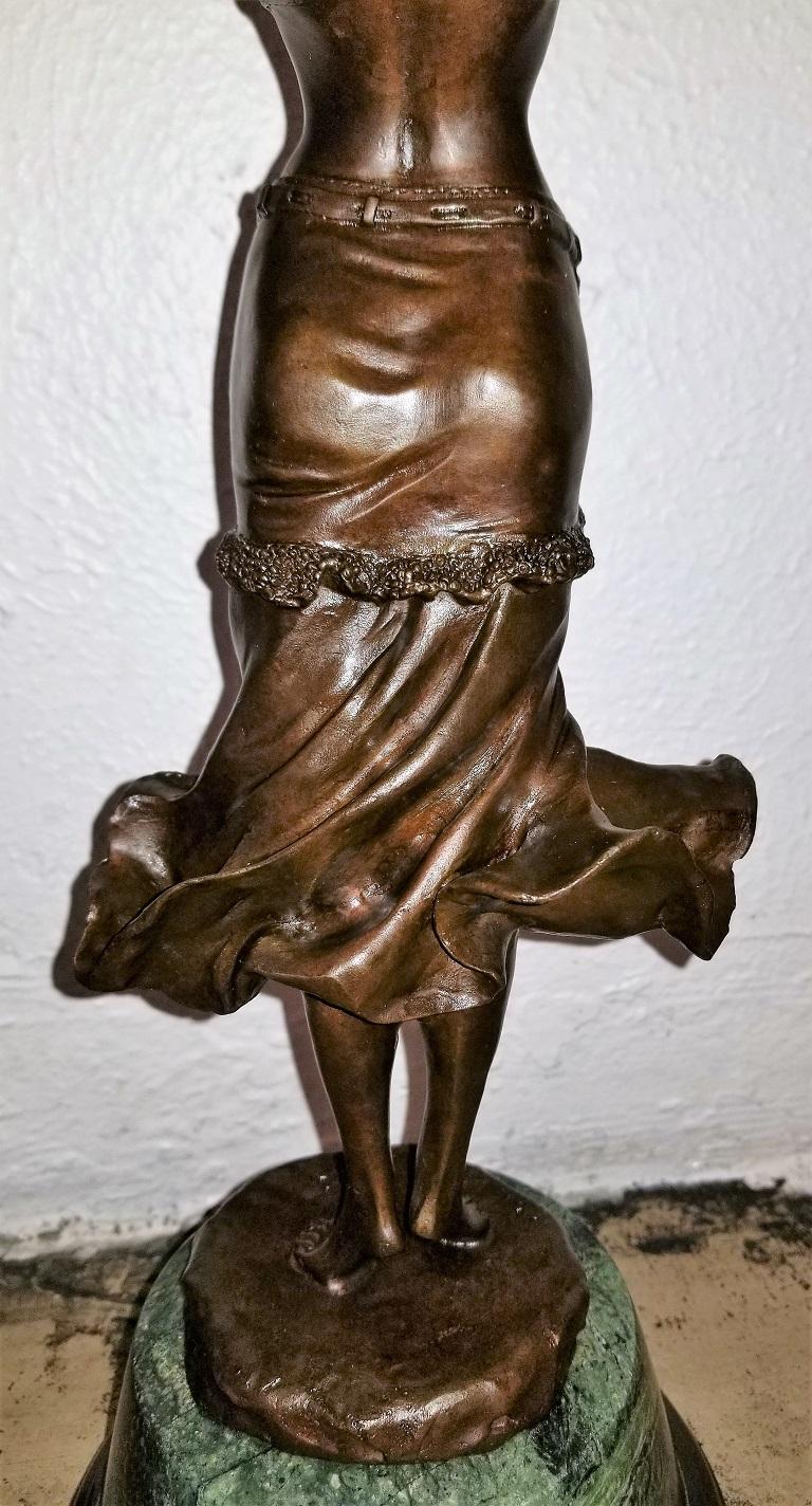 Art Deco Paul Philippe Bronze Lady Dancer 4