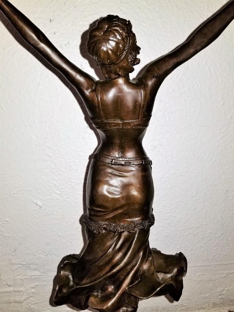 Art Deco Paul Philippe Bronze Lady Dancer 5