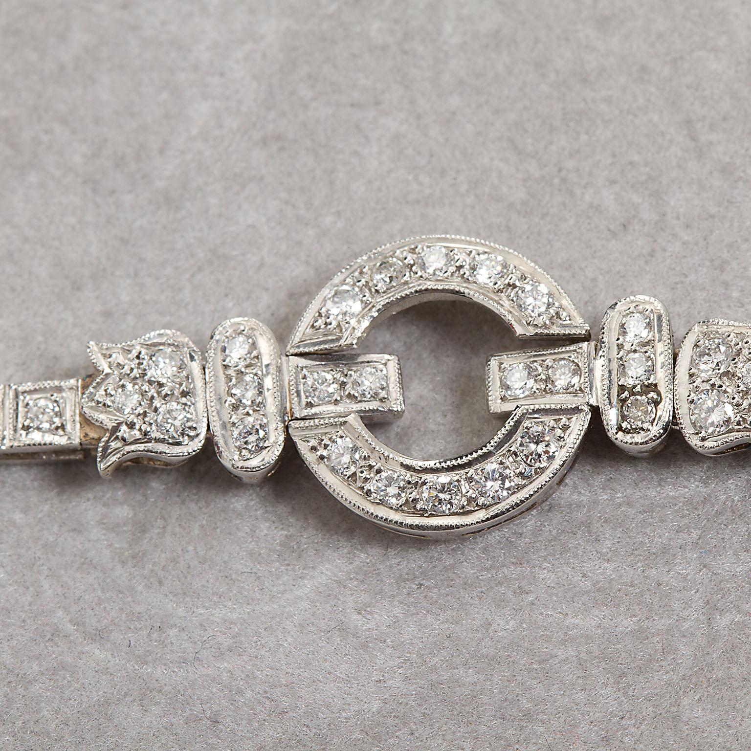 Art Deco Sapphire Diamond Platinum Necklace GIA Cert No Heat 15 Carat 3