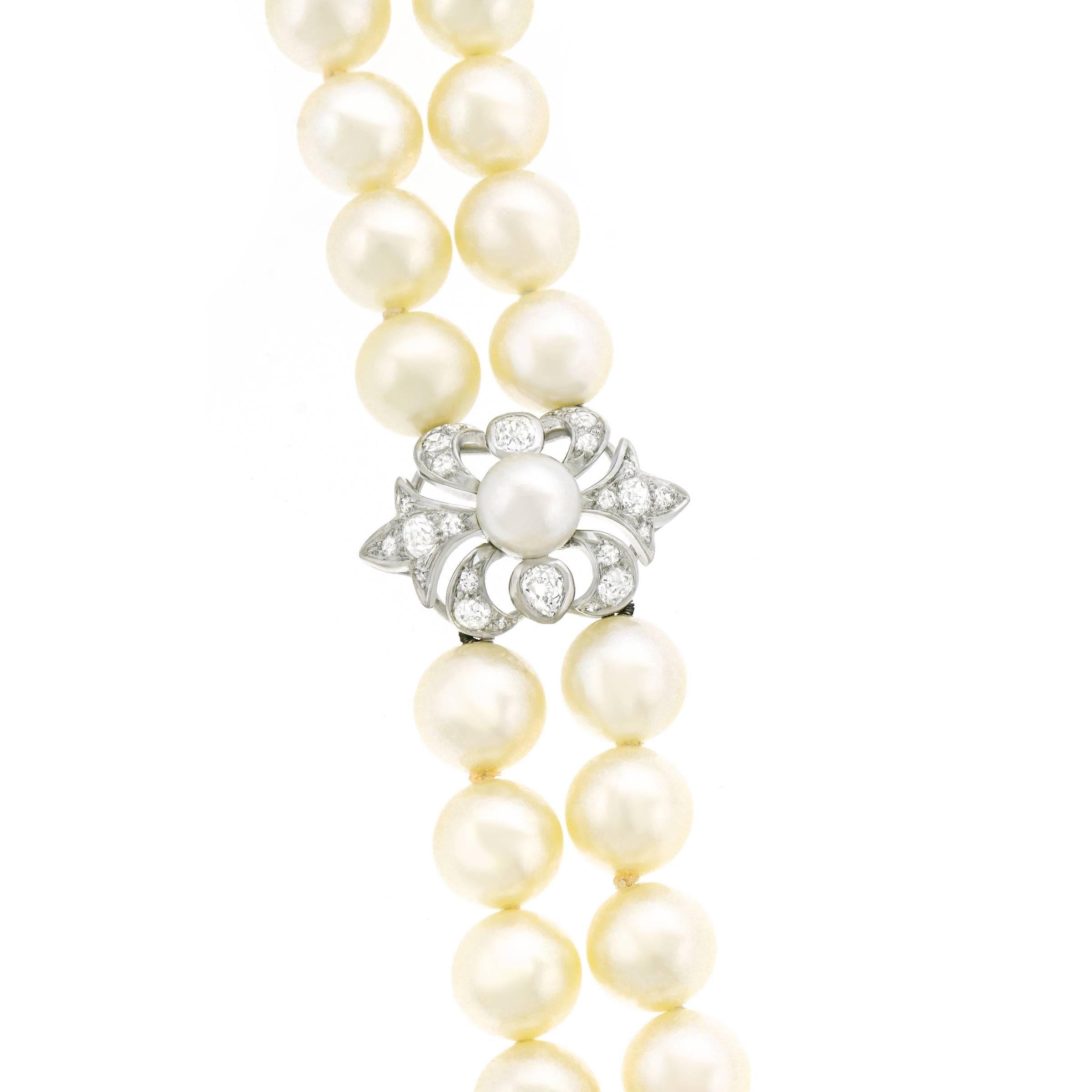 Art Deco Pearl and Diamond Set Fleur-de-Lis Gold Bracelet 3