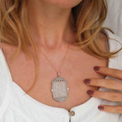 Art Deco Pearl, Diamond And Platinum Pendant, Circa 1930