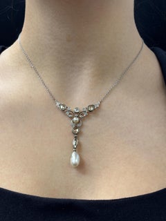 Art Deco Pearl Pendant Necklace