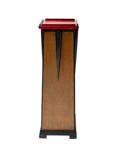Pedestal Art Déco de E.G.C. Schubad, Oak Oak y padouk, diseño holandés, década de 1920