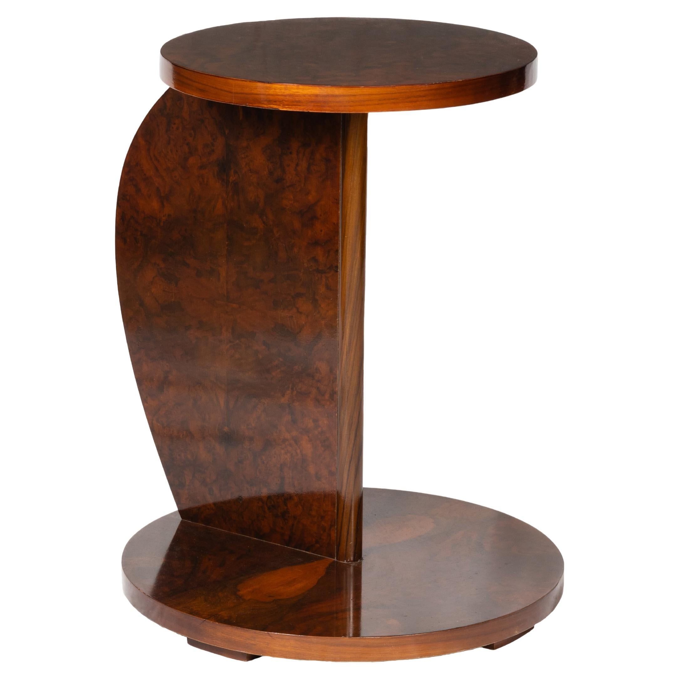 Art Deco Pedestal Circular Center Table, 20th Century For Sale