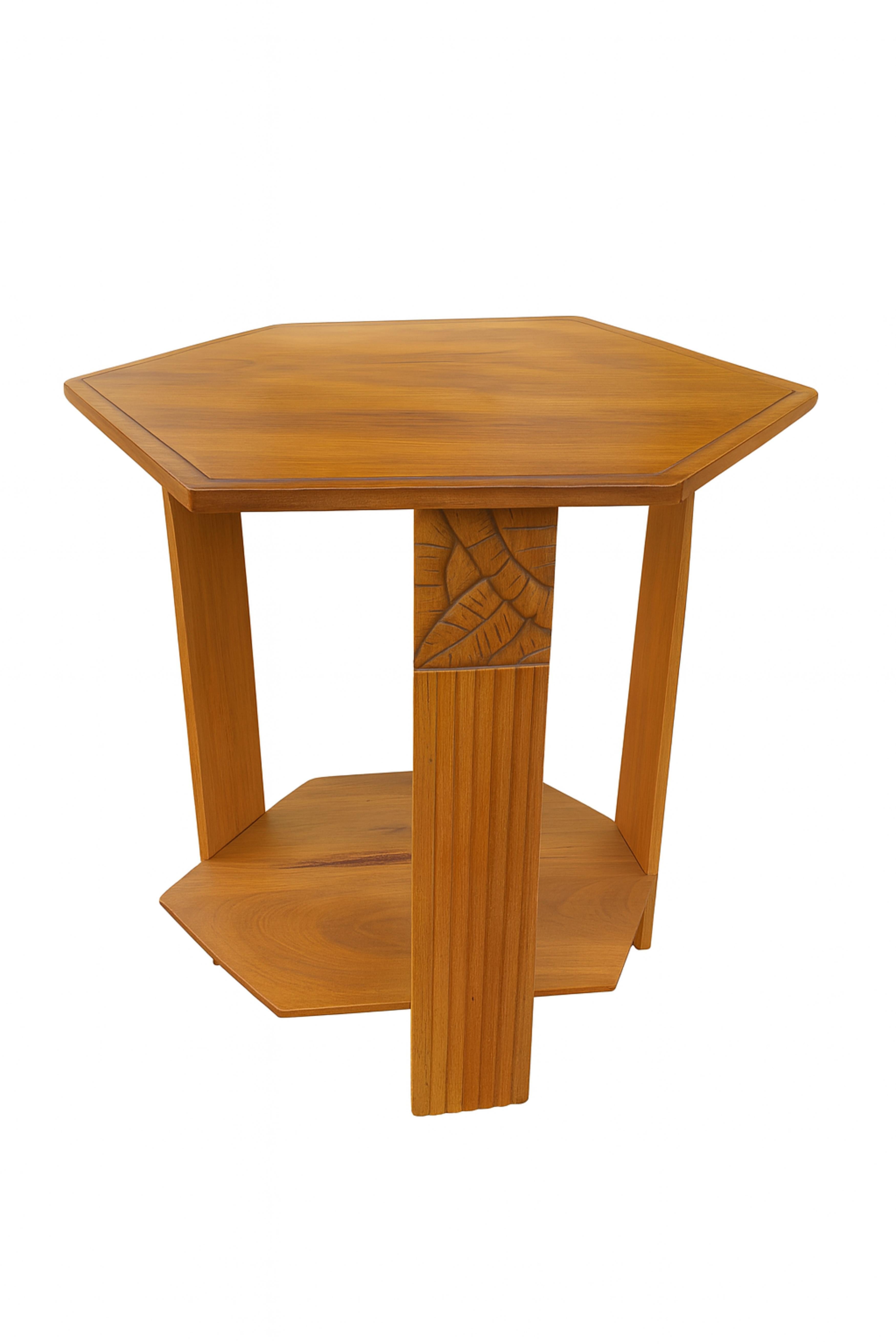 Art Deco Pedestal Side Table, 20th Century In Fair Condition For Sale In Lisbon, PT
