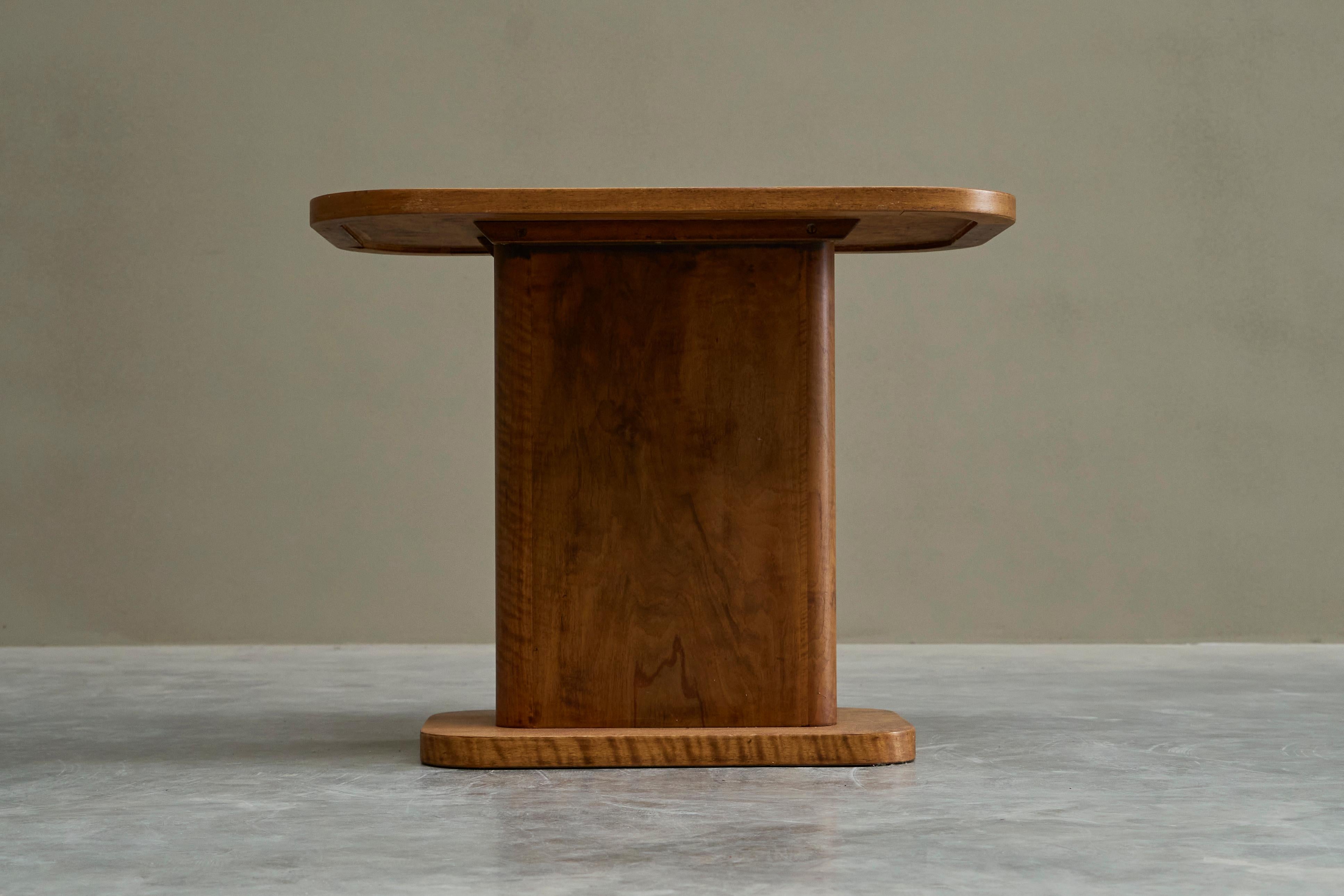 Guéridon Art Déco en Wood avec grain expressif années 1930 en vente 2