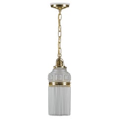 Art Deco pendant around 1920s with frosted glass shade vienna 1920s