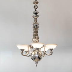 Art Deco Pendant in White Metal 1920s by Per Torndahl for Atelier Torndahl