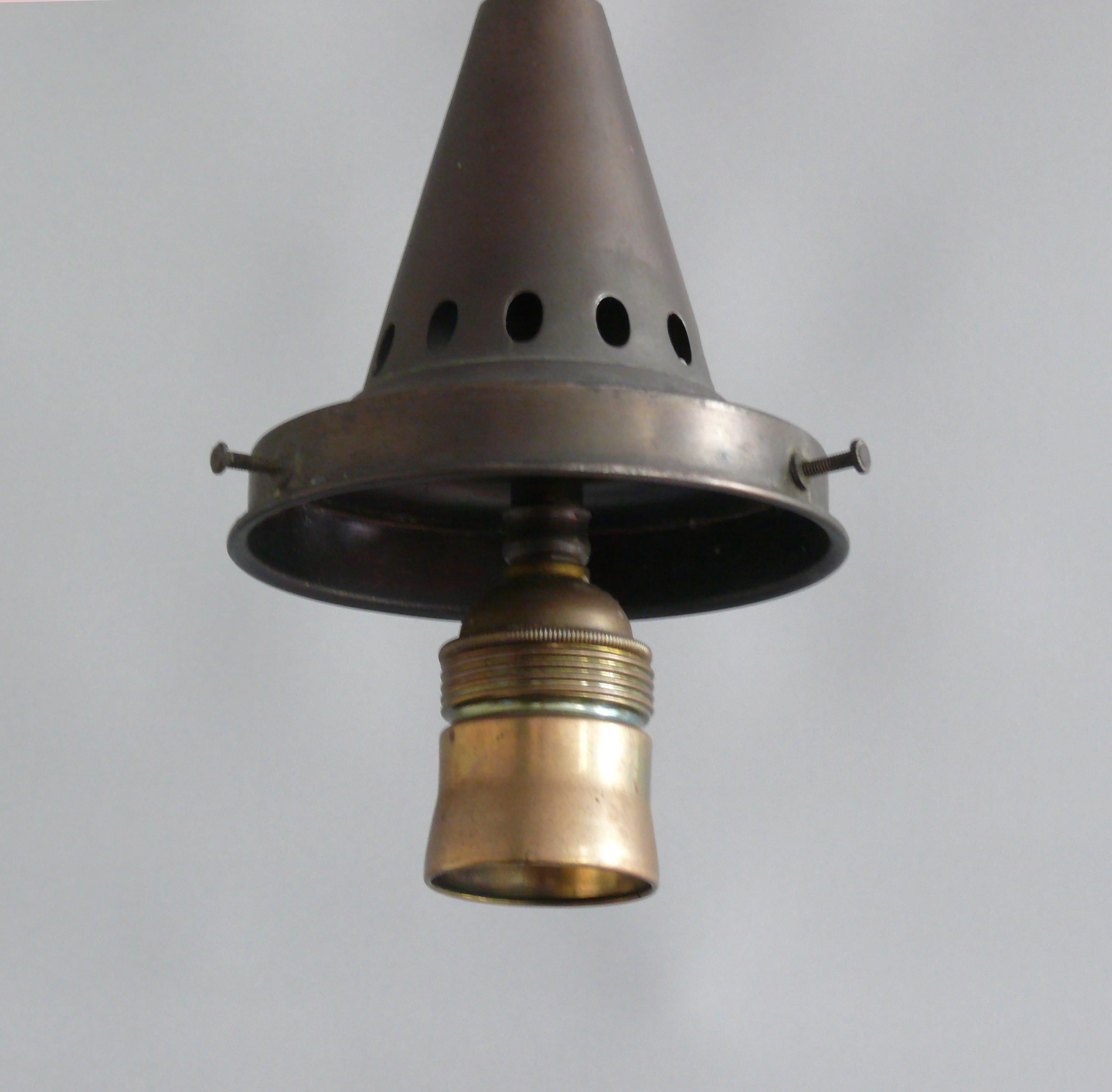 Lámpara colgante Art Decó, años 20 - 40 Metal en venta