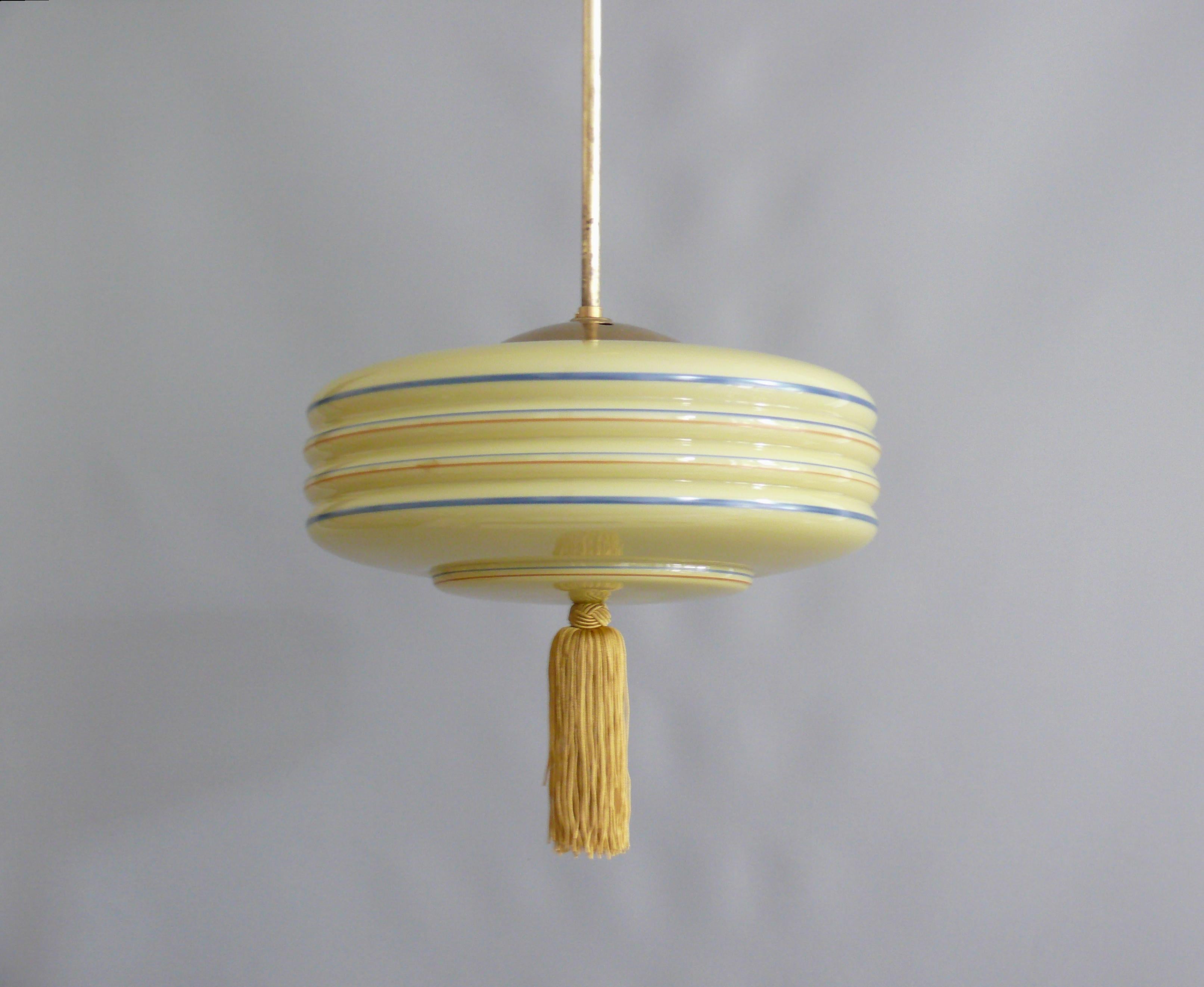 Art Deco Art Déco Pendant Light, 1930s - 1940s For Sale