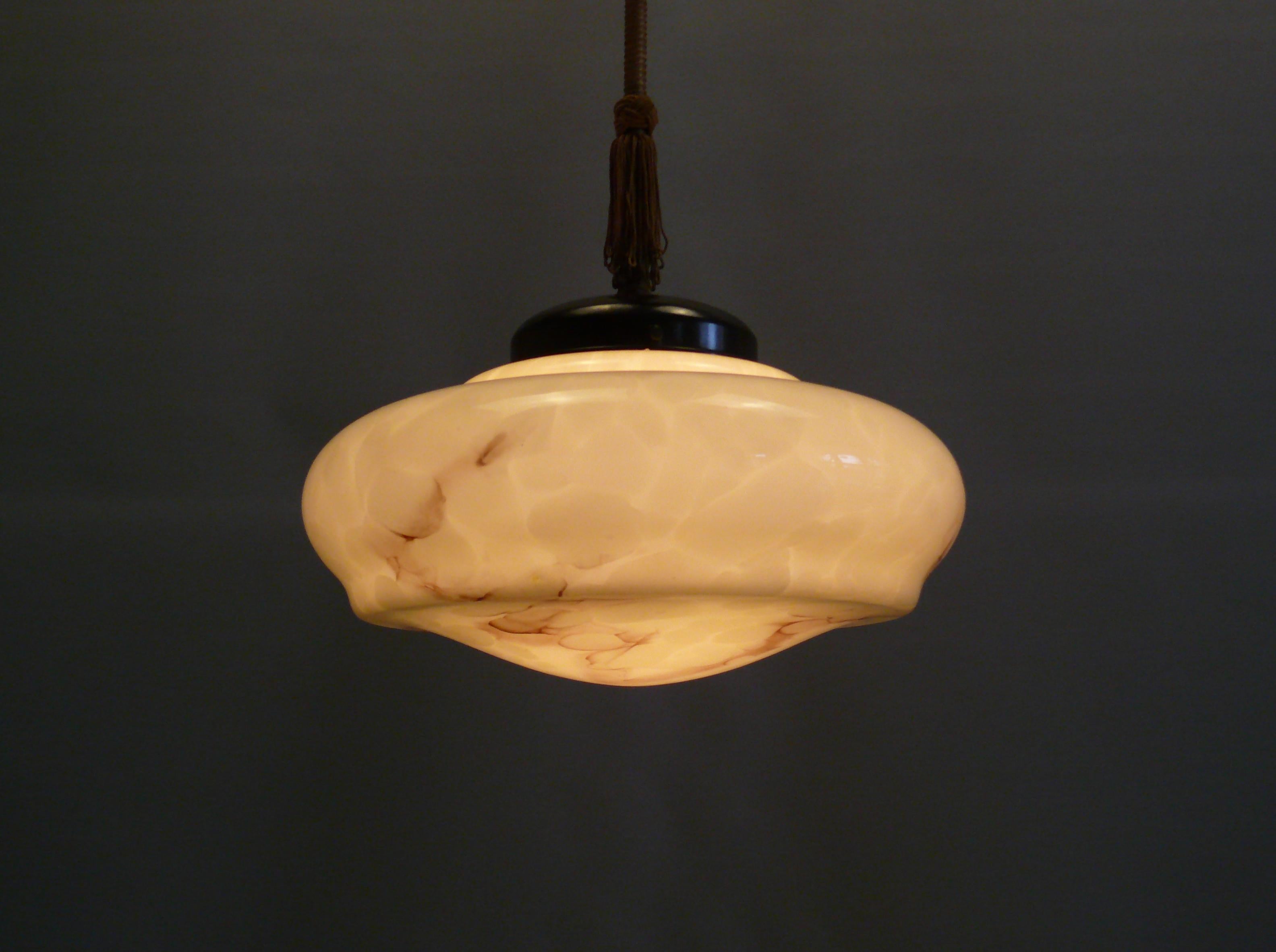 German Art Déco Pendant Light, 1930s - 1940s