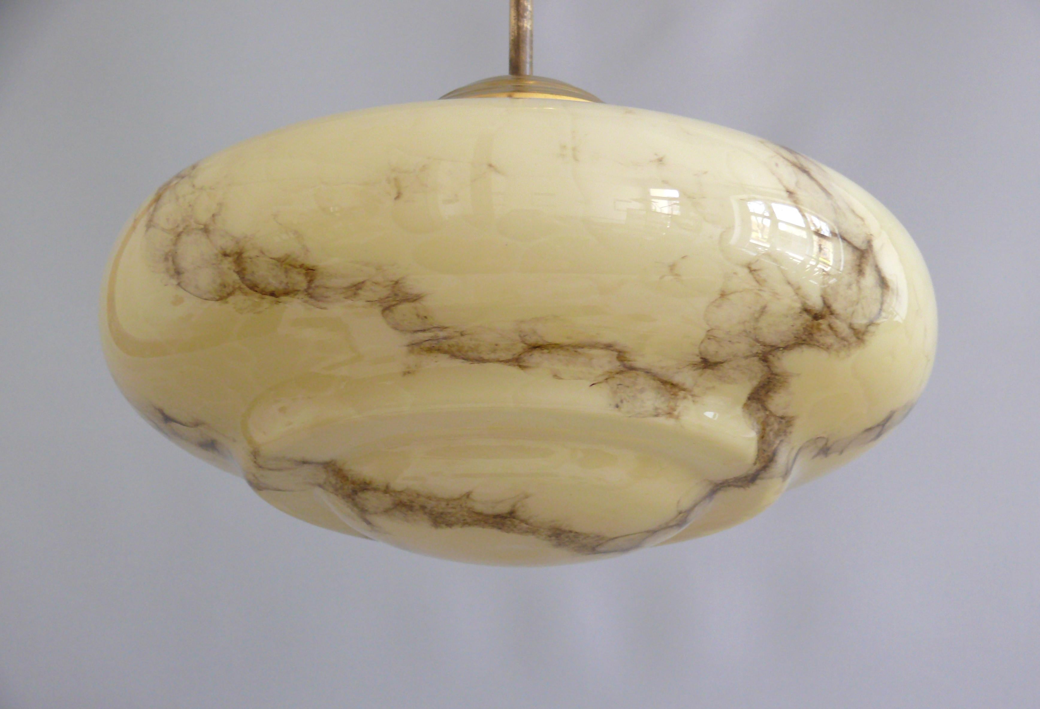 Art Déco Pendant Light, 1930s - 1940s In Good Condition In Schwerin, MV