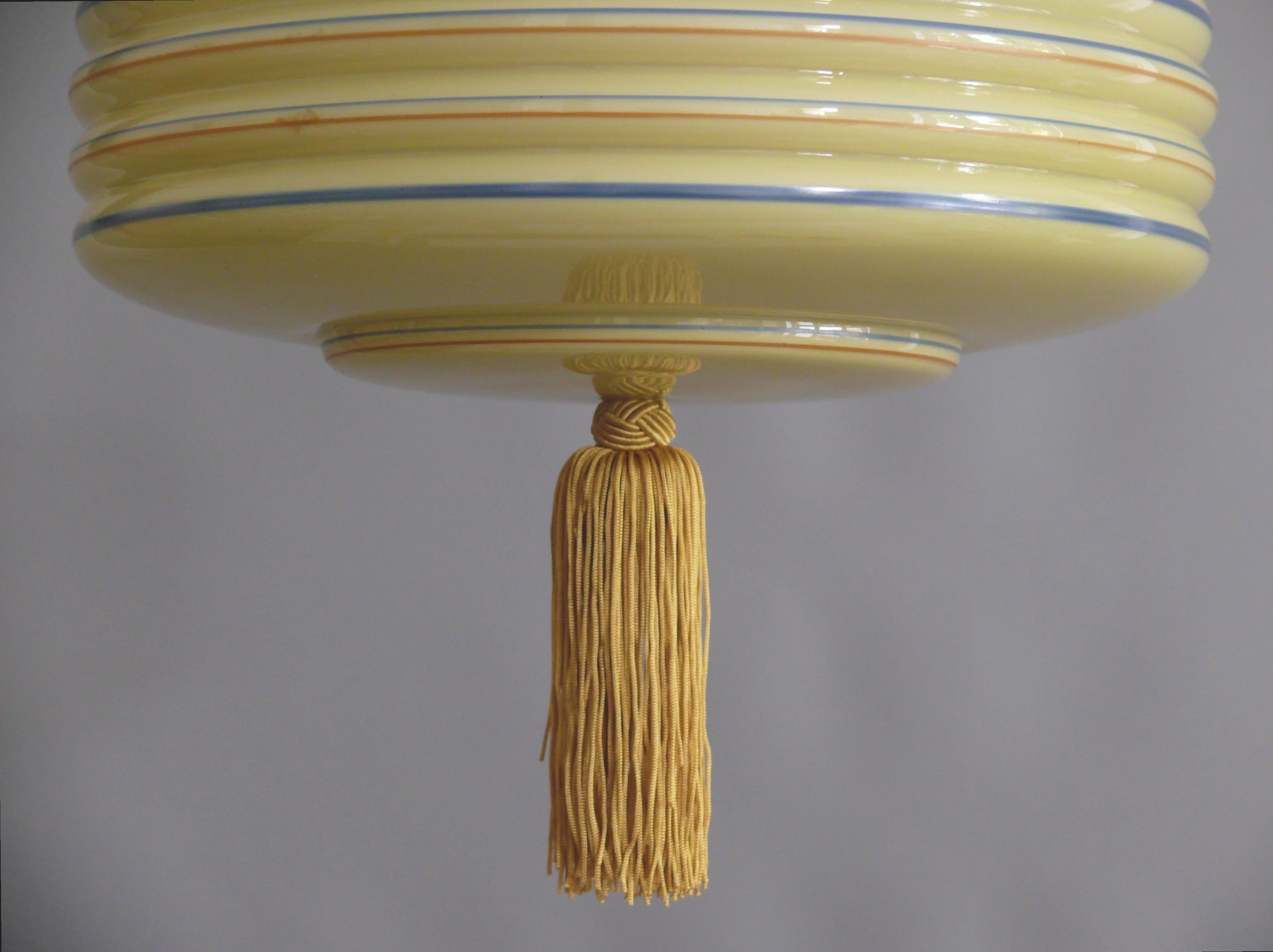 20th Century Art Déco Pendant Light, 1930s - 1940s For Sale