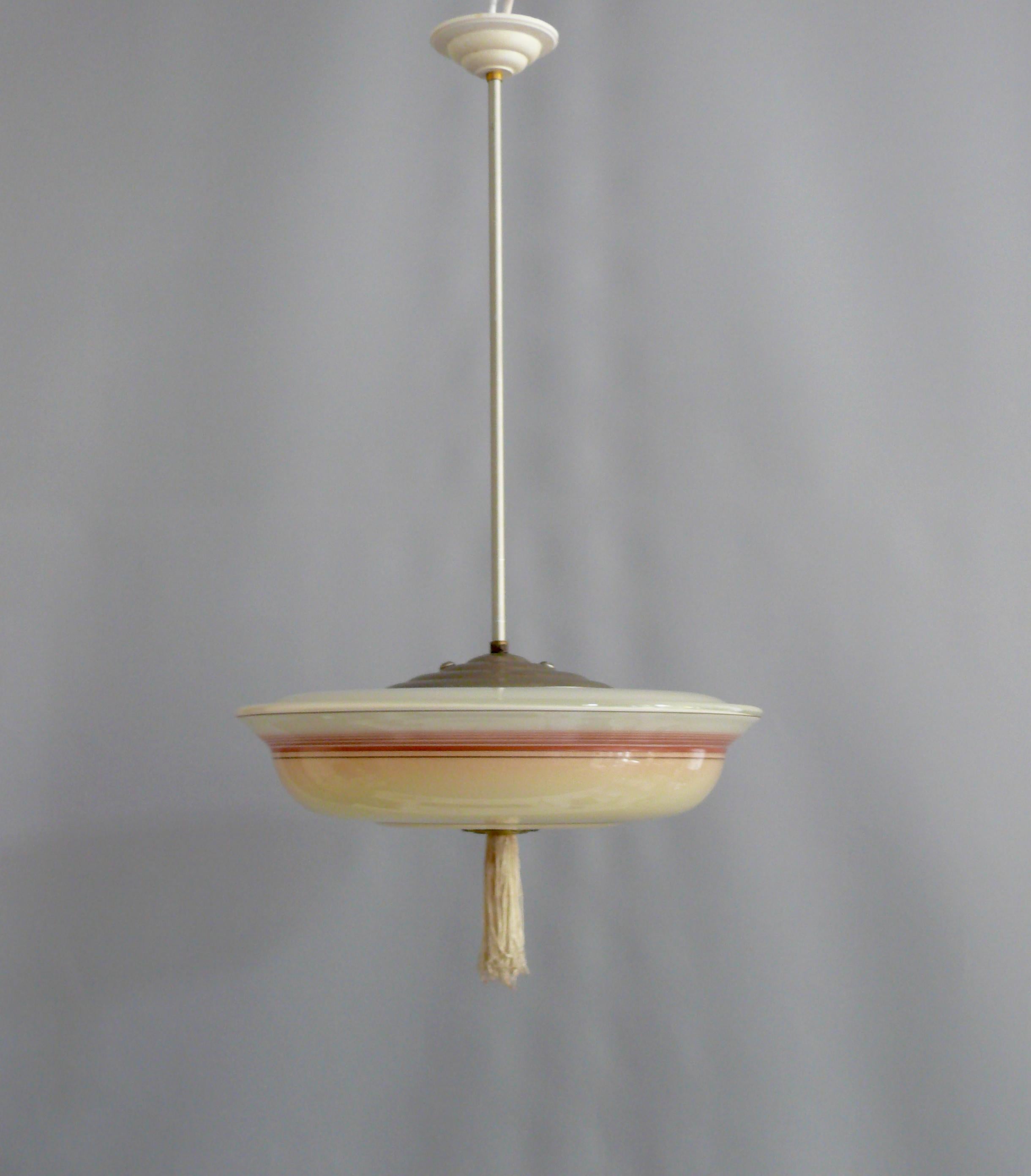 XX secolo Lampada a sospensione Art Déco, anni '30 - '50 in vendita