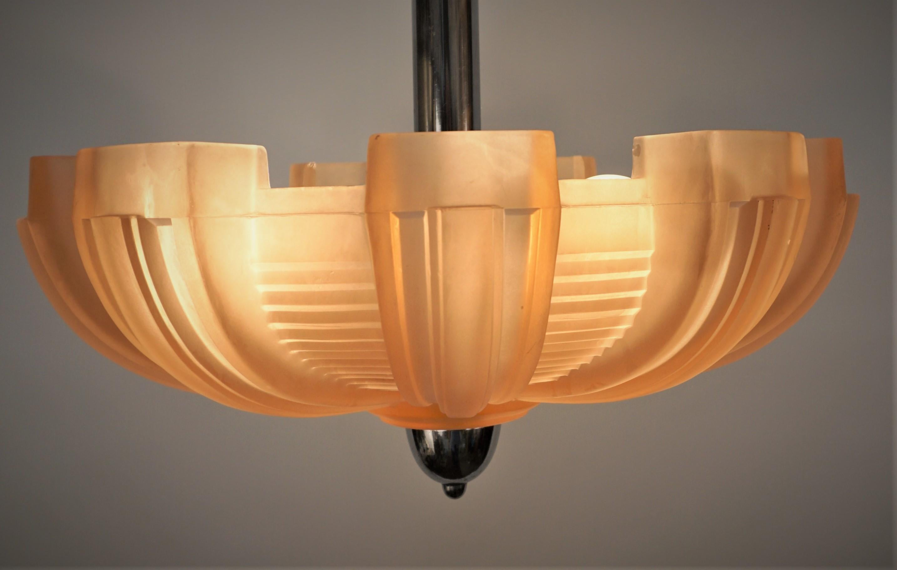 Art Deco Pendant Light by Petitot 1