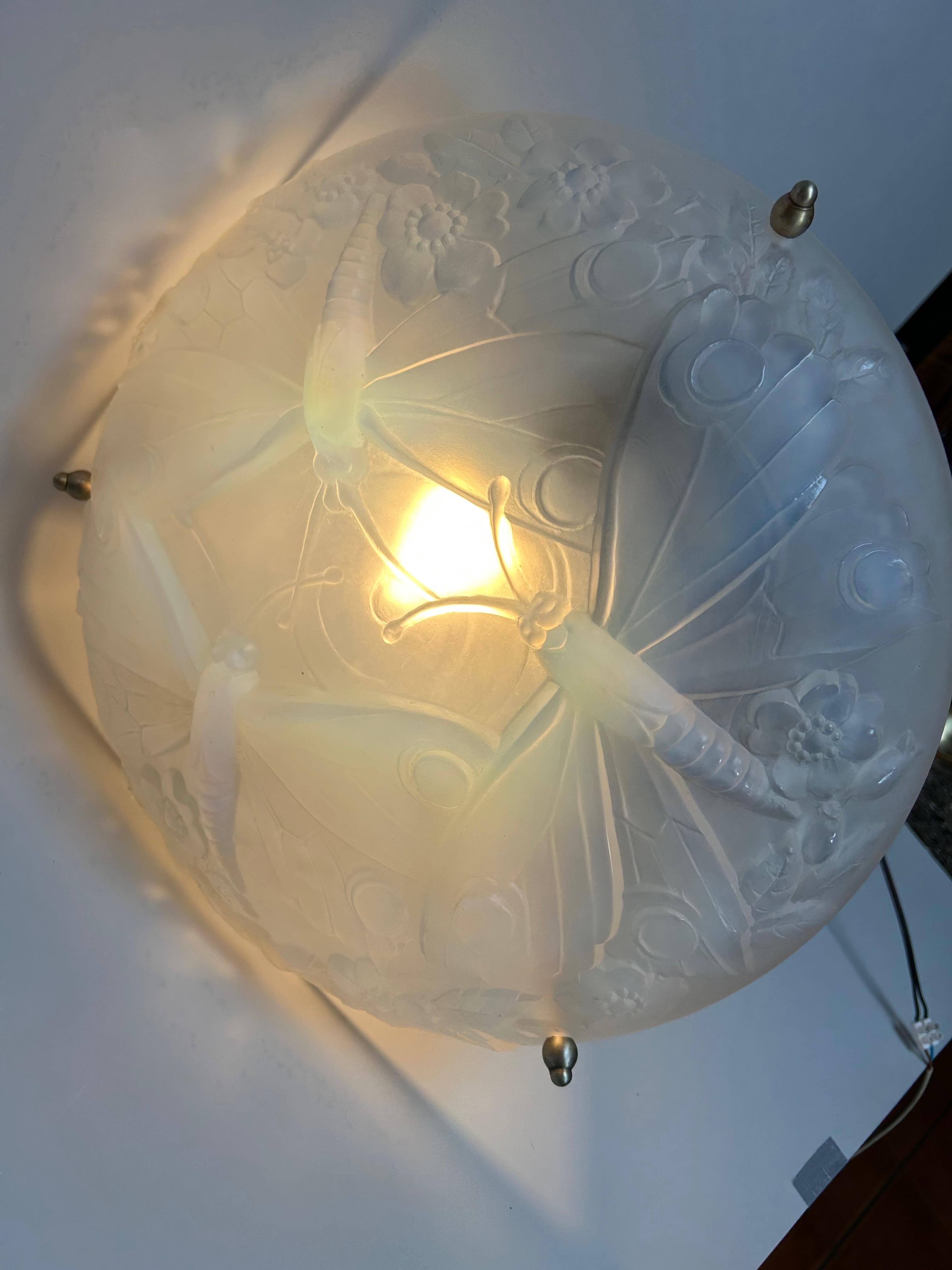 Lampada a sospensione Art Deco in stile Sabino in vendita 8