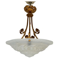 Art Deco Pendant Light Signed P. Maynadier