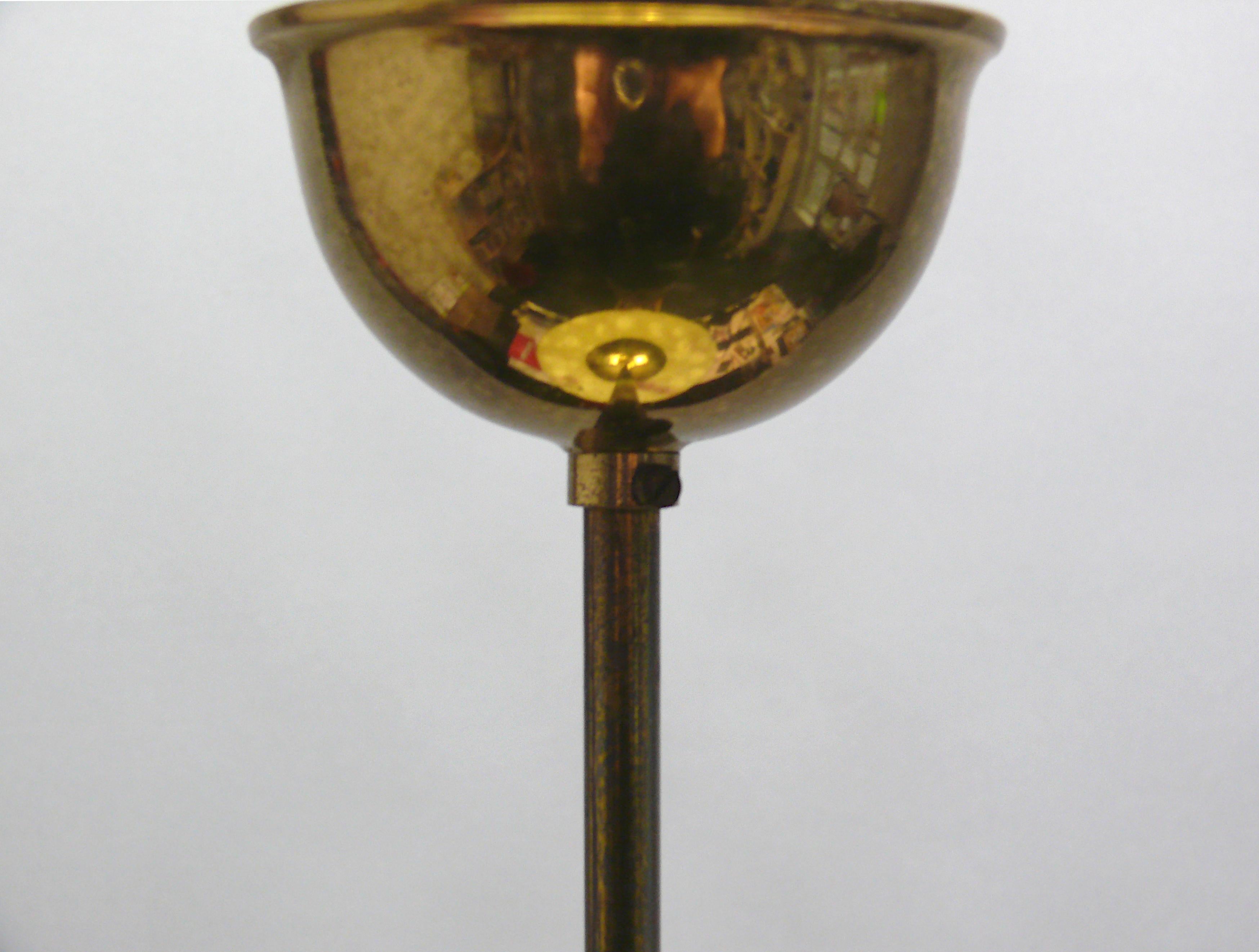 Art Déco Pendant Light With Marbled Glass, 1930s 3