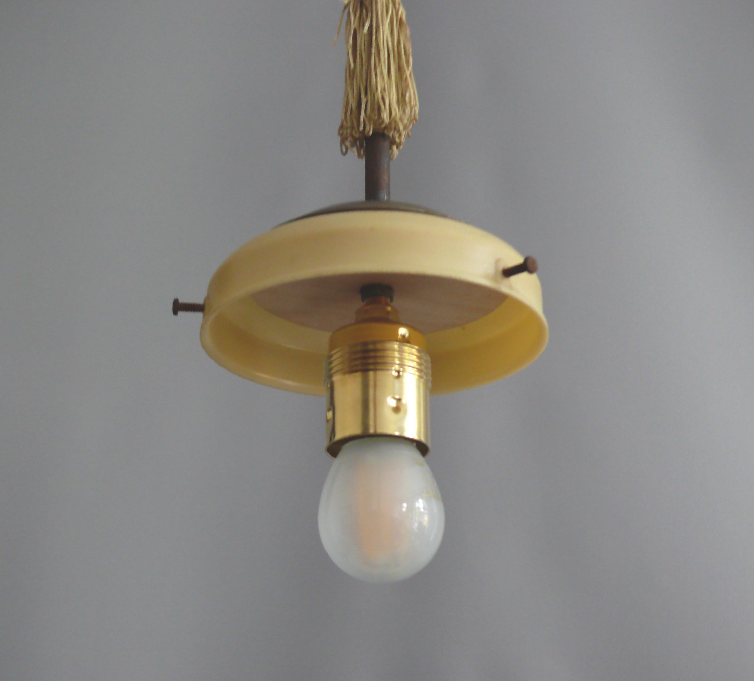 Lámpara colgante Art Déco con cristal jaspeado, Alemania  Años 30 - 50 en venta 4