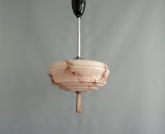 Suspension Art Déco en verre marbré, Allemagne - années 1930