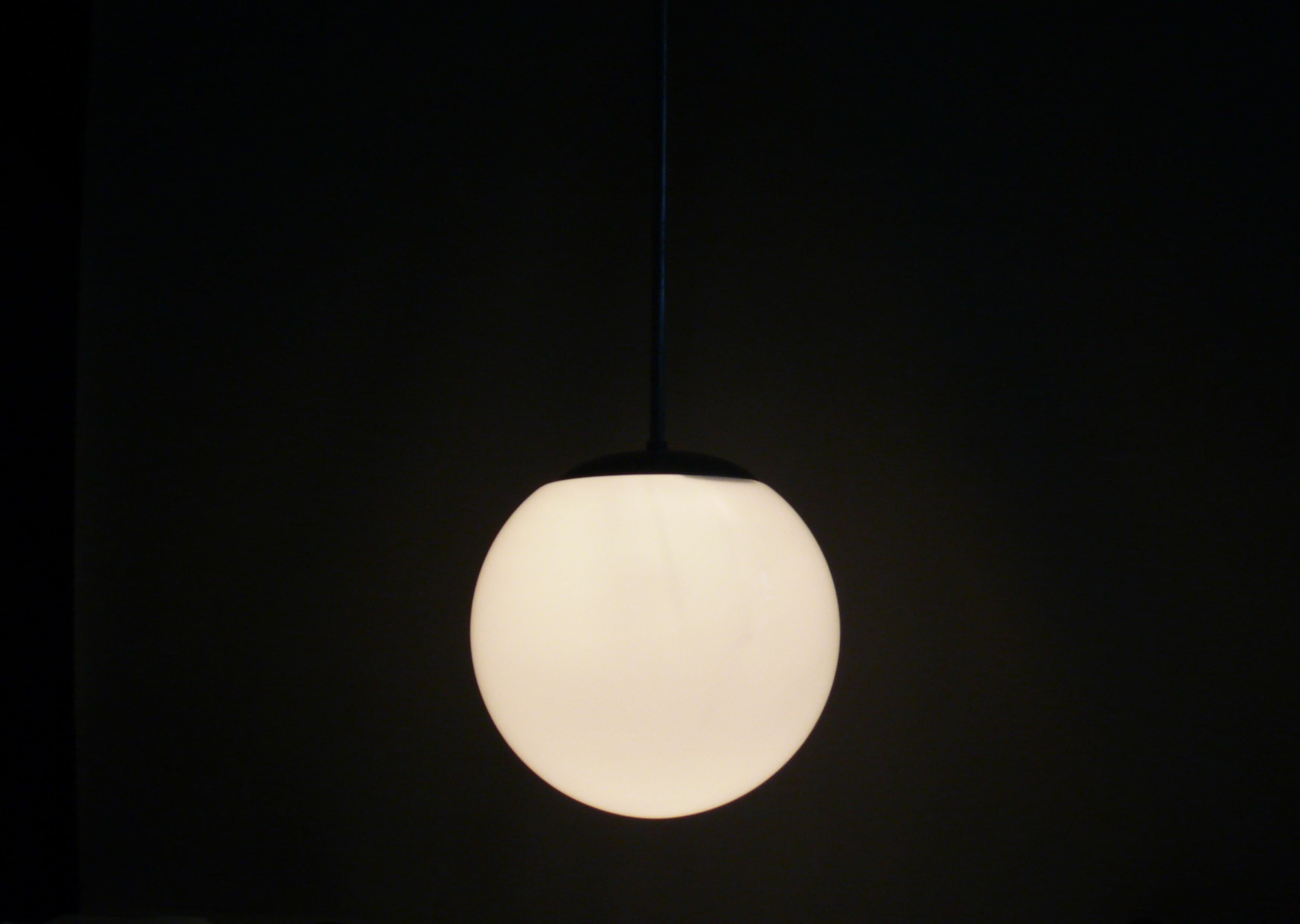 German Art Déco Pendant Light With Opaline Glass, 1930s For Sale