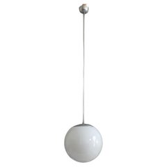 Art Déco Pendant Light With Opaline Glass, 1930s