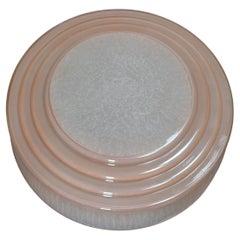 Art Déco Pendant Light with pink glass, Germany - 1930s