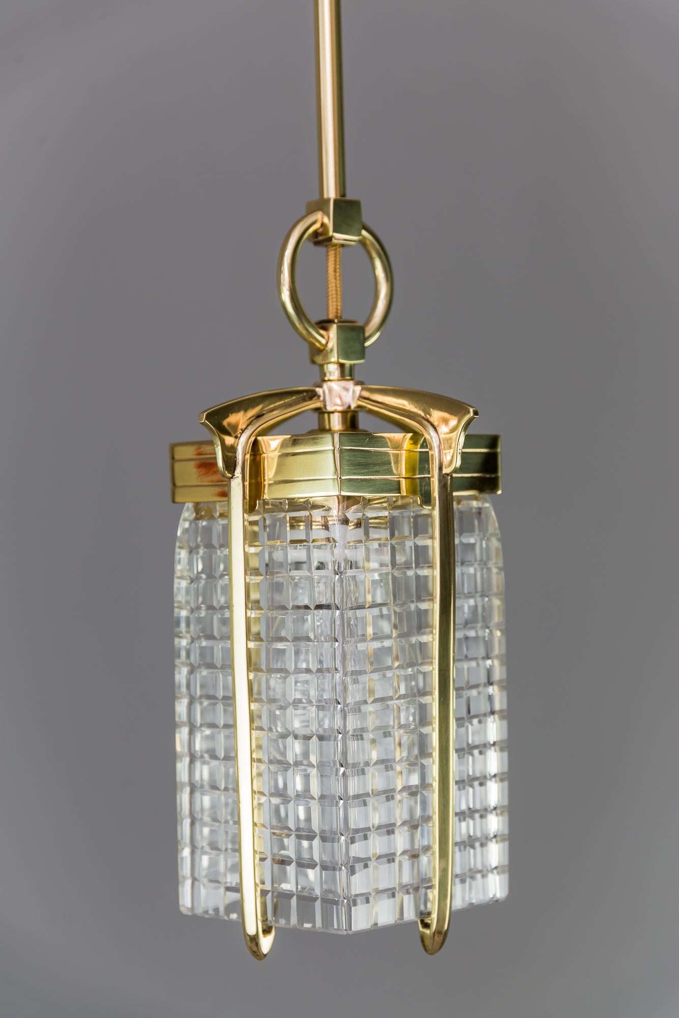 Art Deco pendant, vienna, 1920s.
Polished 
Stove enamelled.