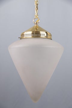 Art Deco Pendant Vienna 1920s with Original Glass