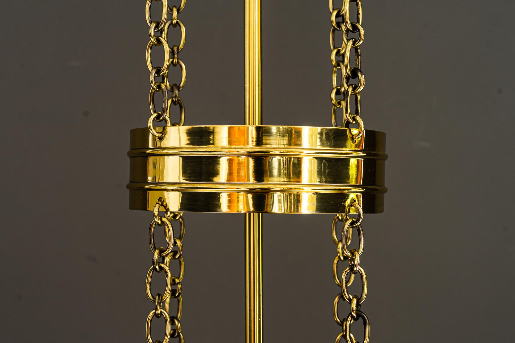 Art Deco Pendant with Cut Glass, Around 1920s For Sale 1