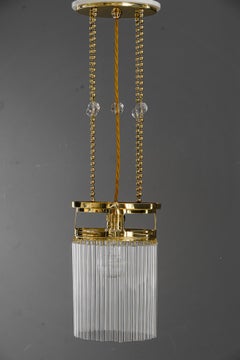 Art Deco Pendant with Glass Sticks, Vienna, Around 1920s