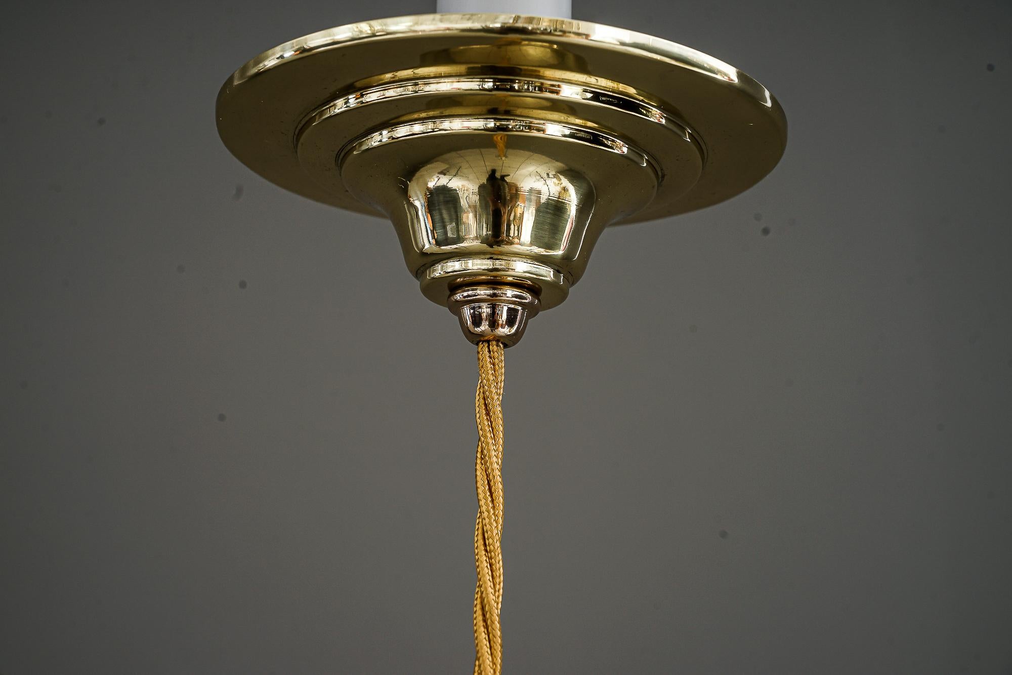 Early 20th Century Art Deco pendant with glass sticks vienna around 1920s