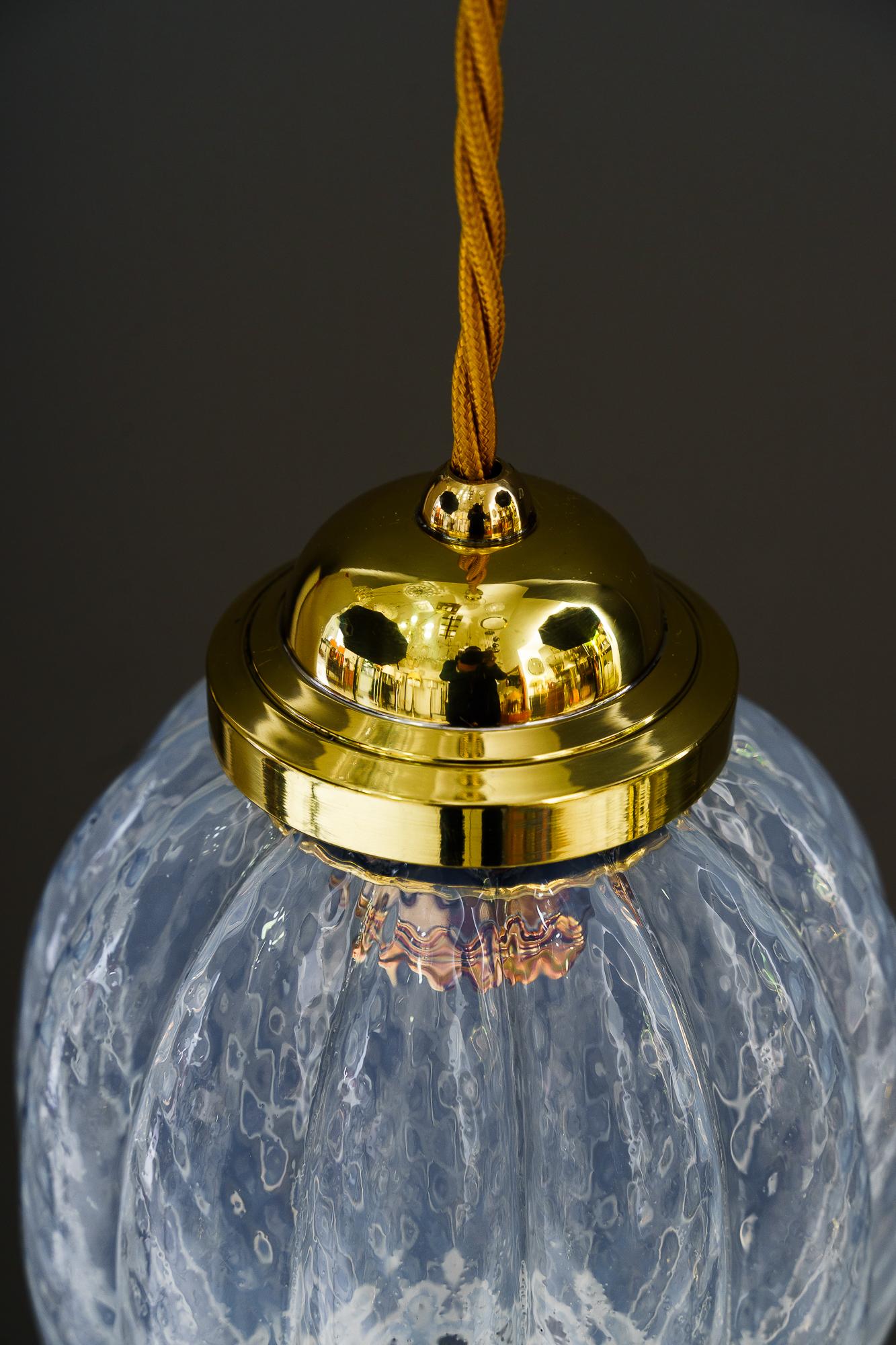 Art Deco Pendant with opaline glass shade vienna around 1920s For Sale 5