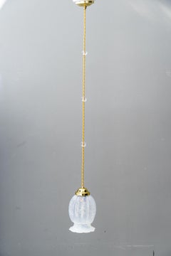 Art Deco Pendant with opaline glass shade vienna around 1920s