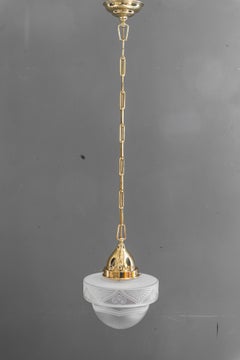 Art Deco pendant with original glass vienna around 1920s