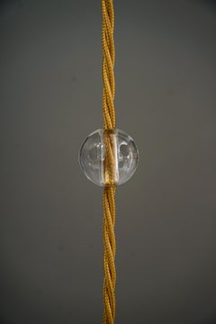 Art Deco Pendant with Original Painted Glass Shade Vienna Around 1920s