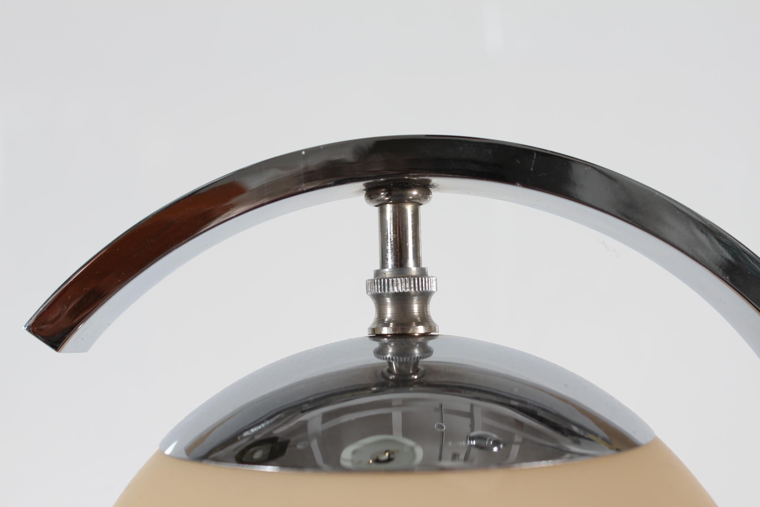 Mid-20th Century Art Deco Pendant with Two Ball Shaped Shades Fog & Mørup/Lyfa Denmark 1930s For Sale
