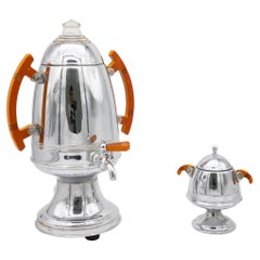 Art Deco Percolator and Sugar Bowl