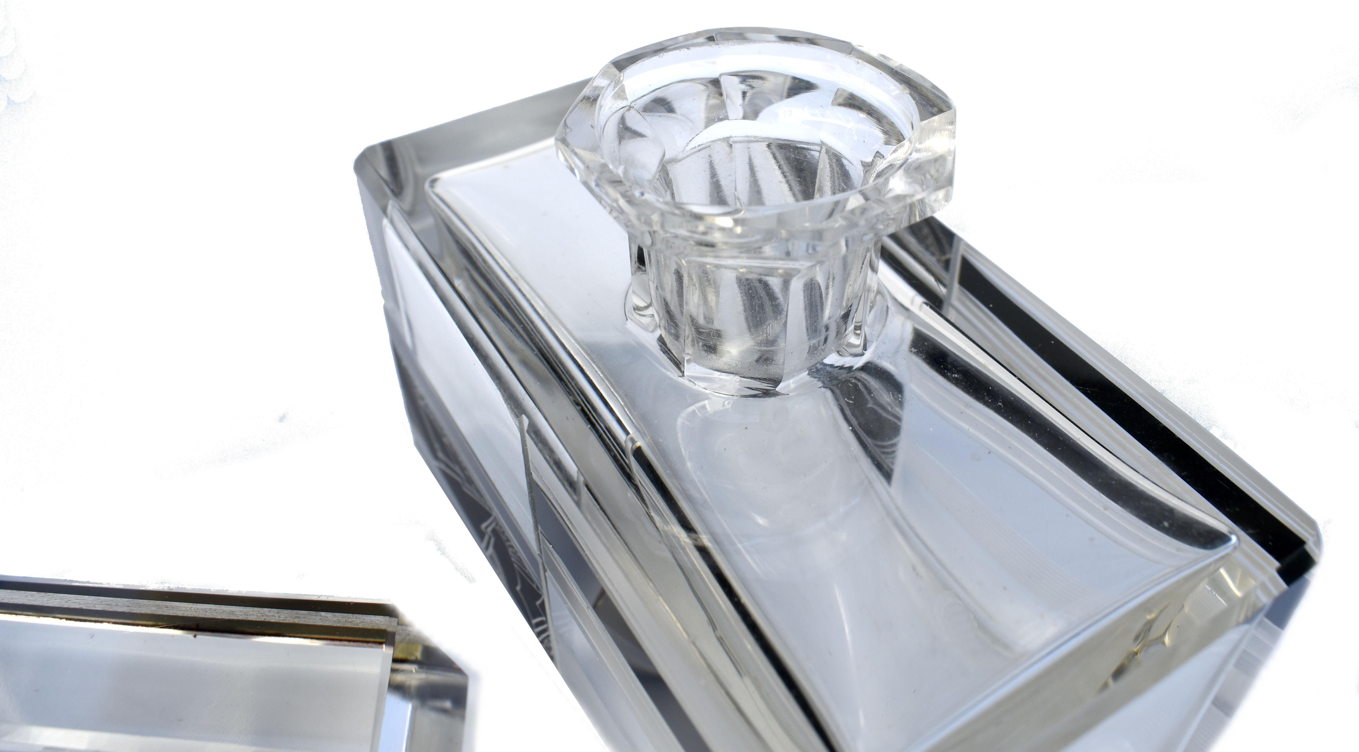 Czech Art Deco Perfume Bottle by Karl Palda, c1930