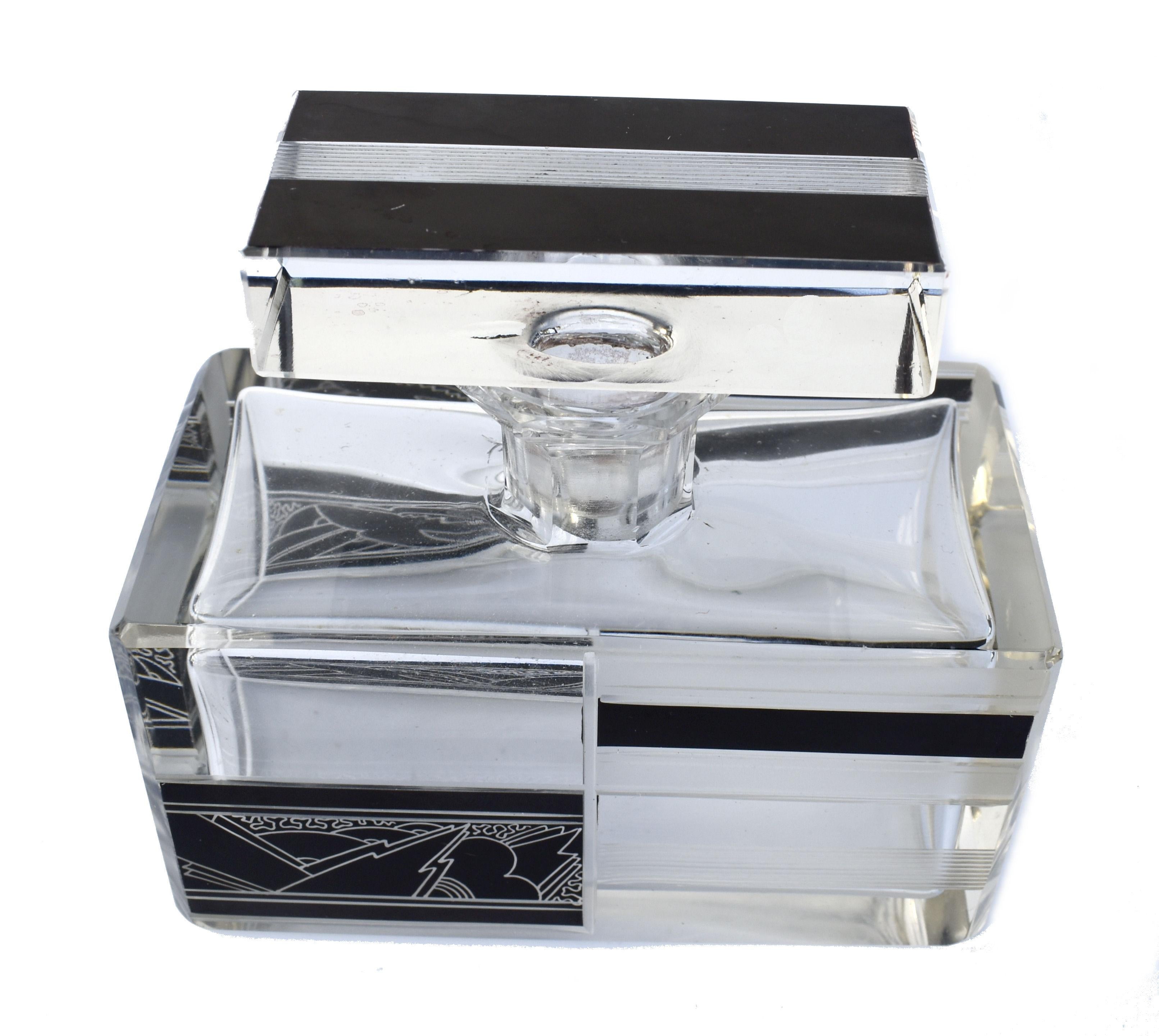Art Deco Perfume Bottle by Karl Palda, c1930 In Good Condition In Devon, England