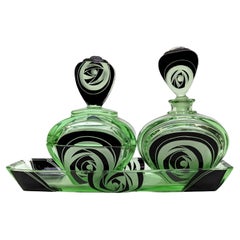 Art Deco Perfumery Streamline Dressing Set , 1930's