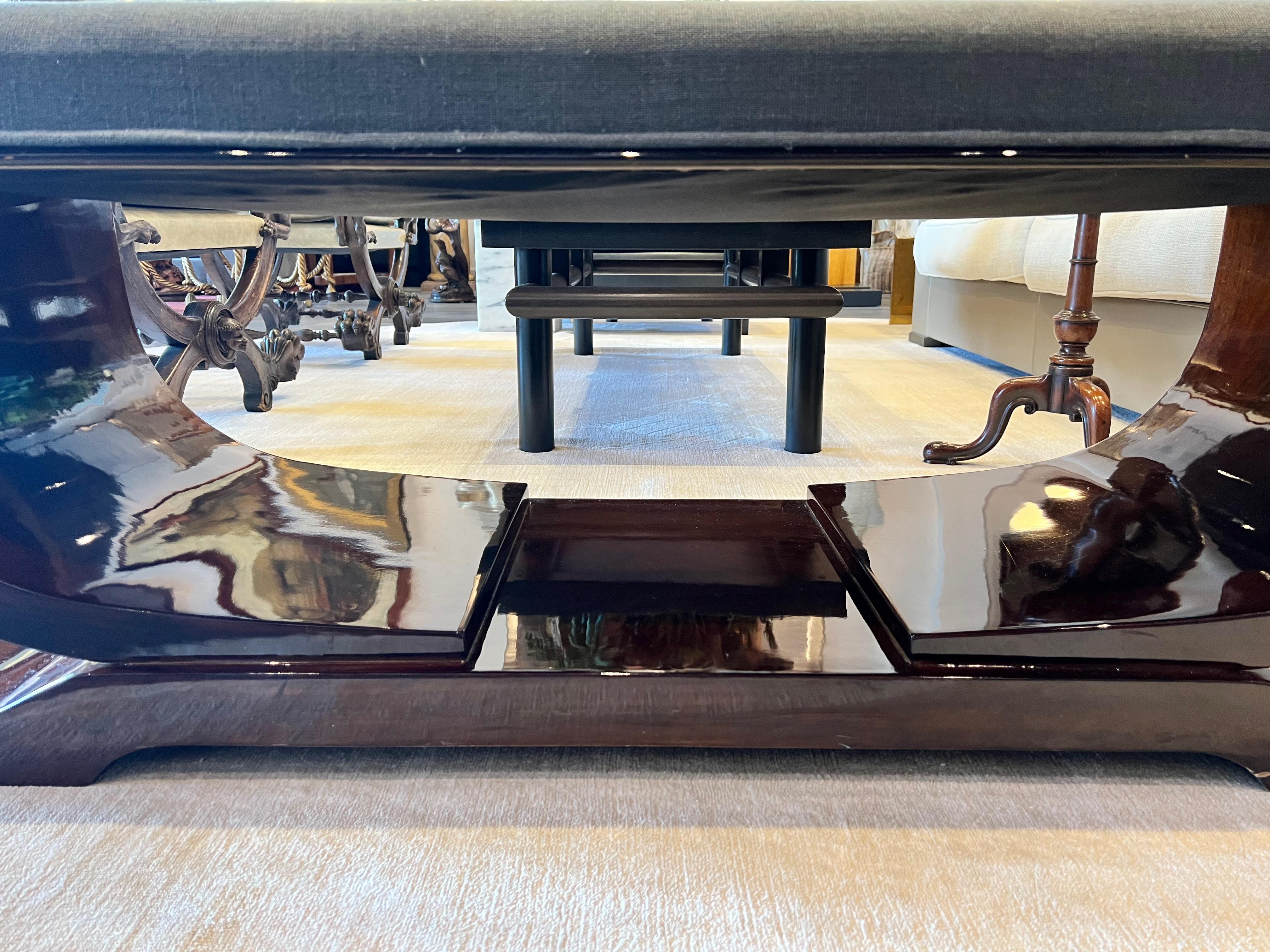 Banc français de la période Art déco des années 1920 en bois de rose en vente 6