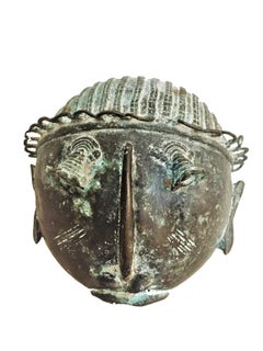 Art Deco Period, African Ritual Tribal Oxidized Bronze ‘Brow Mask’, 1920s