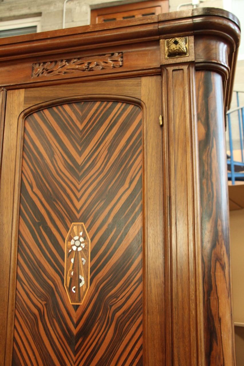 French Art Deco Period Bookcase Signed By Jules Cayette Nancy For Sale