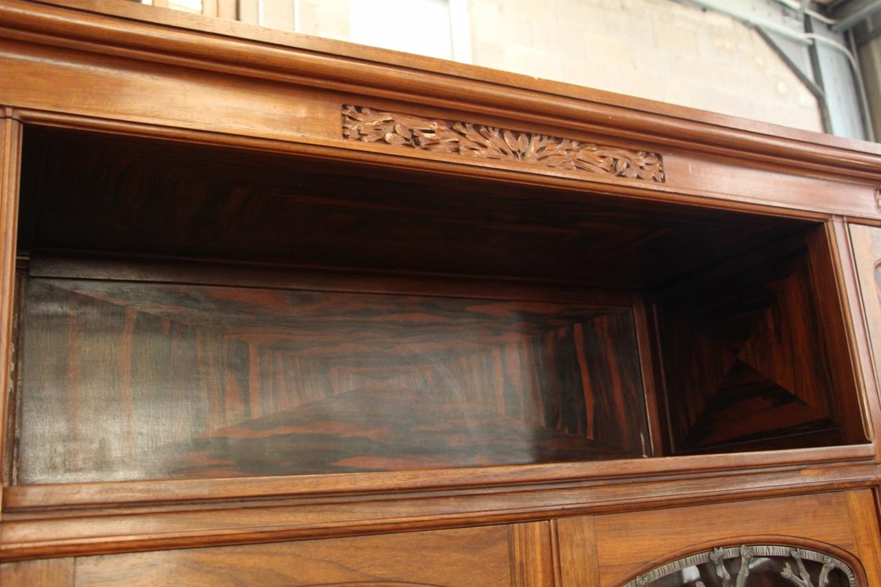 20th Century Art Deco Period Bookcase Signed By Jules Cayette Nancy For Sale