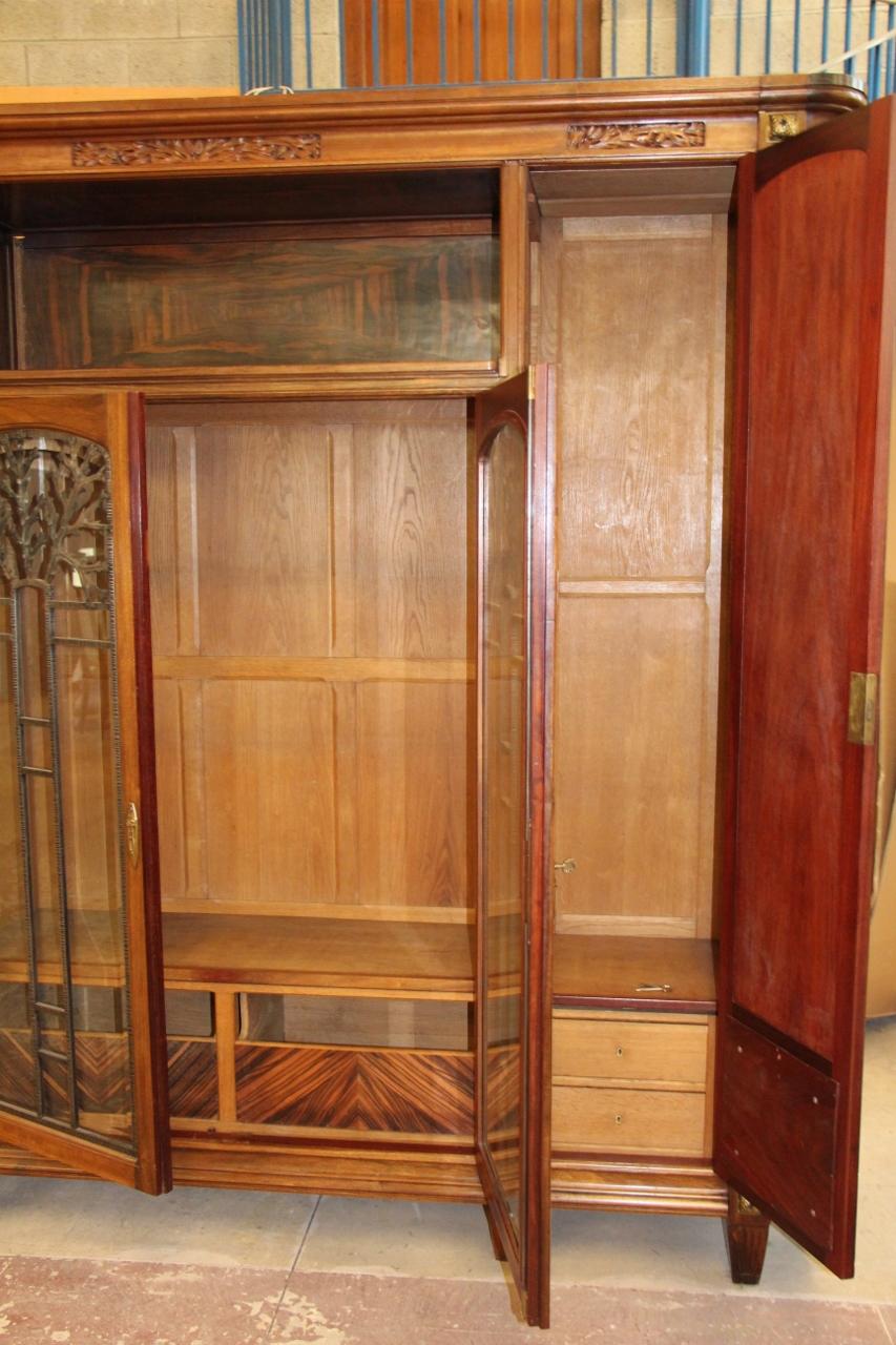 Art Deco Period Bookcase Signed By Jules Cayette Nancy For Sale 2