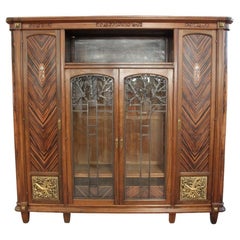 Art Deco Period Bookcase Signed By Jules Cayette Nancy