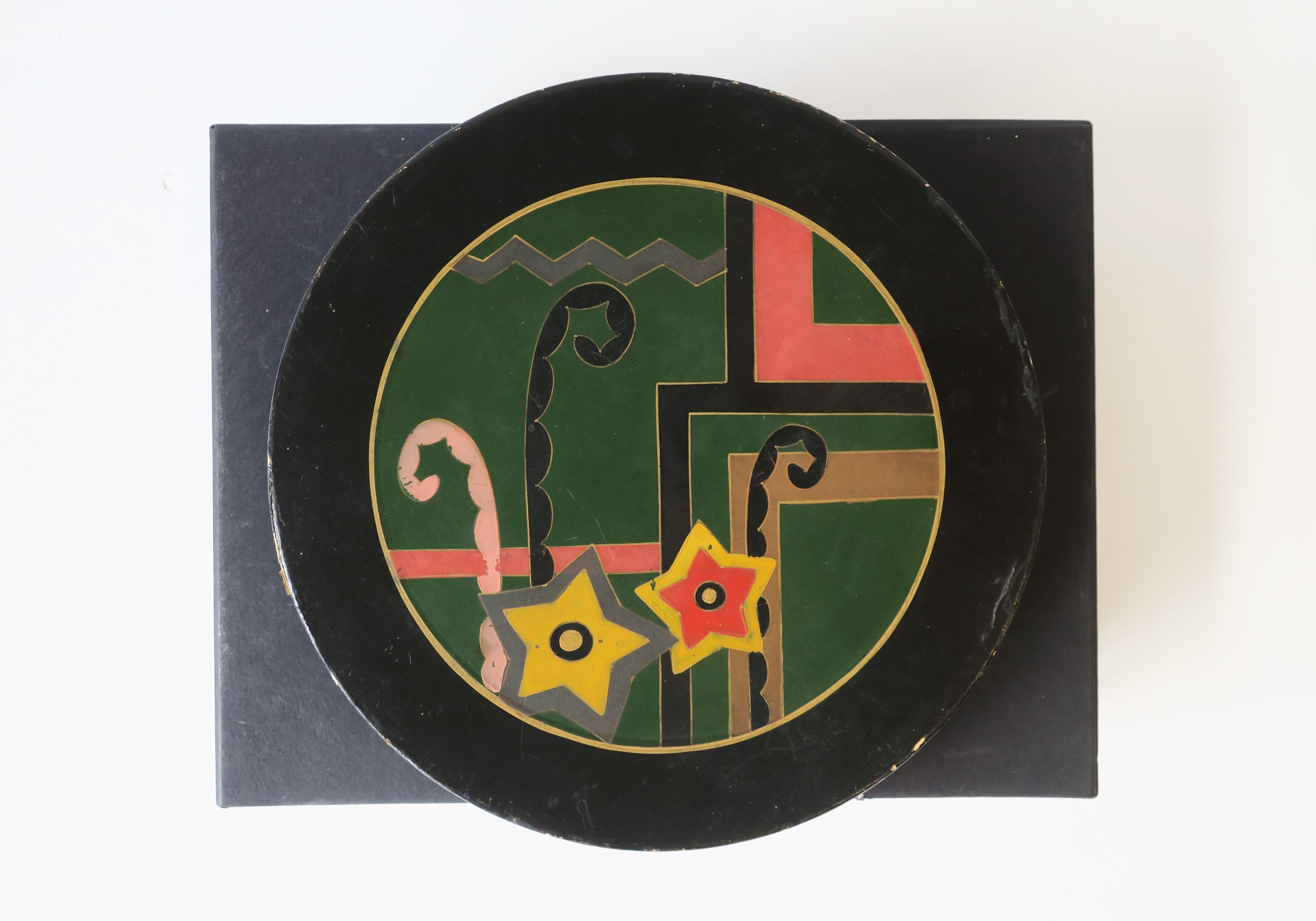 Paper Art Deco Period Papier Mache Box Japanese For Sale